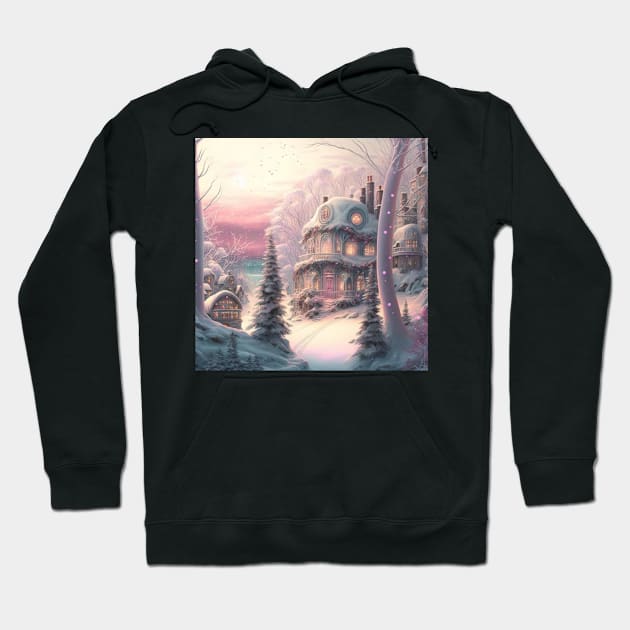 Christmas Fairytale Wonderland Hoodie by AICreateWorlds